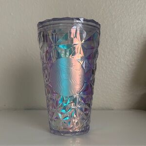 Starbucks Holographic Geometric Tumbler